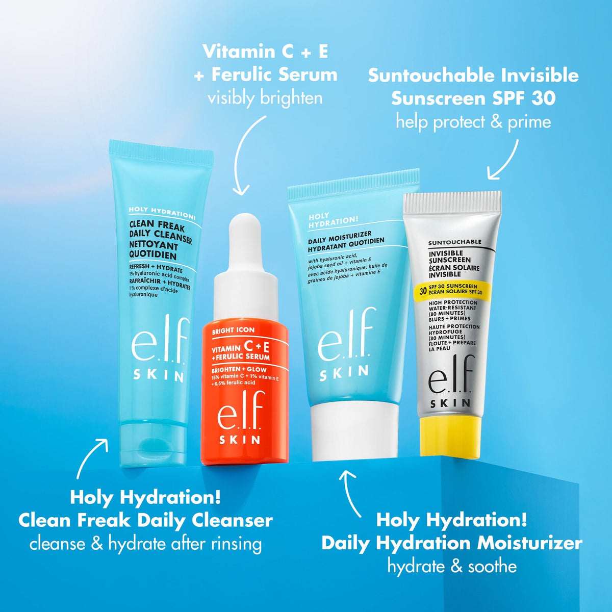 Wake the e.l.f. Up Skincare Kit